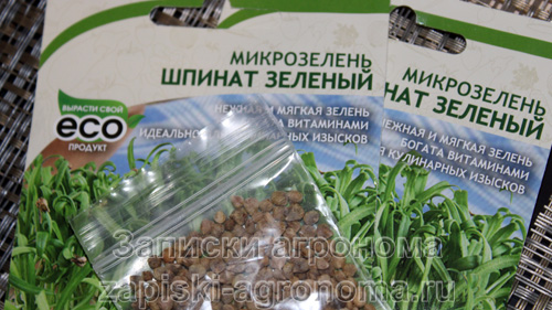 Выращивание микрозелени в лотке на джутовом коврике семена шпината зелёного